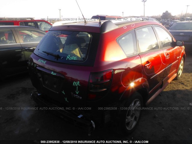 5Y2SL65867Z401270 - 2007 PONTIAC VIBE MAROON photo 4