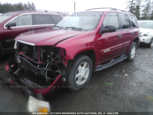 1GKDT13S222127226 - 2002 GMC ENVOY RED photo 2