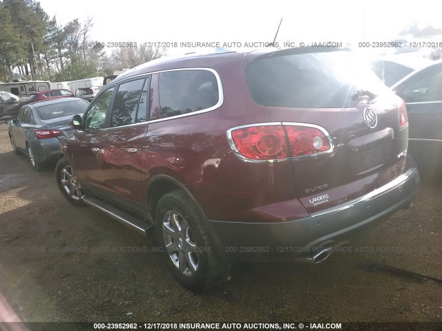 5GAER237X8J198593 - 2008 BUICK ENCLAVE CXL MAROON photo 3