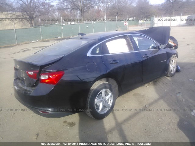 1G1ZB5STXJF202213 - 2018 CHEVROLET MALIBU LS BLACK photo 4