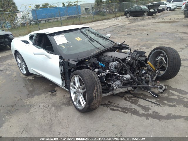 1G1YF2D79J5104553 - 2018 CHEVROLET CORVETTE STINGRAY/3LT WHITE photo 1