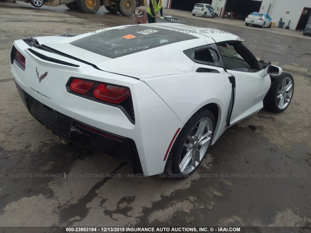 1G1YF2D79J5104553 - 2018 CHEVROLET CORVETTE STINGRAY/3LT WHITE photo 4