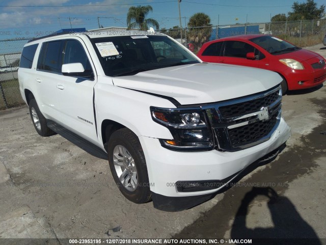 1GNSKHKC5JR308813 - 2018 CHEVROLET SUBURBAN K1500 LT WHITE photo 1