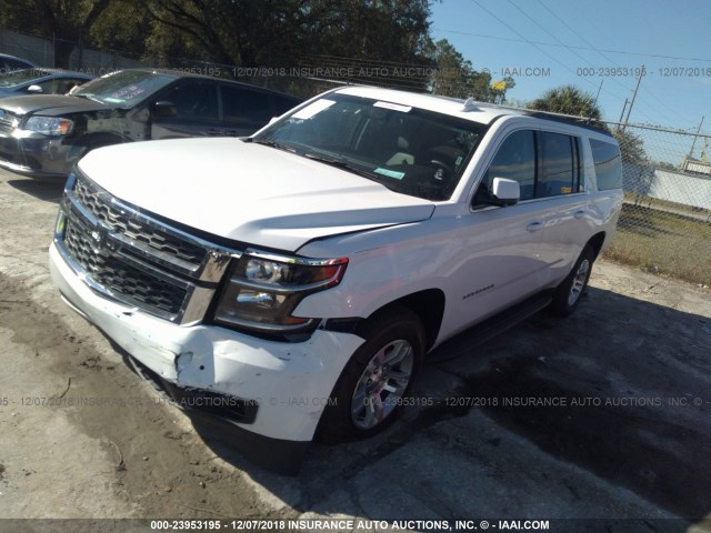 1GNSKHKC5JR308813 - 2018 CHEVROLET SUBURBAN K1500 LT WHITE photo 2