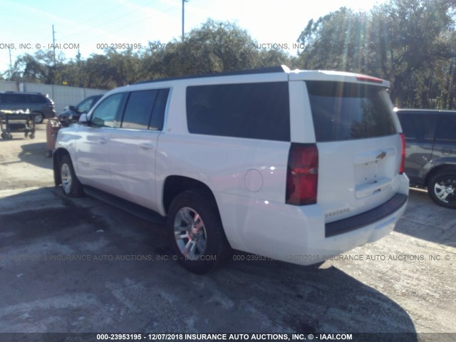 1GNSKHKC5JR308813 - 2018 CHEVROLET SUBURBAN K1500 LT WHITE photo 3