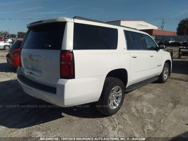 1GNSKHKC5JR308813 - 2018 CHEVROLET SUBURBAN K1500 LT WHITE photo 4