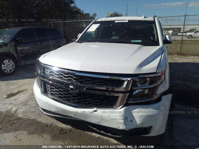 1GNSKHKC5JR308813 - 2018 CHEVROLET SUBURBAN K1500 LT WHITE photo 6