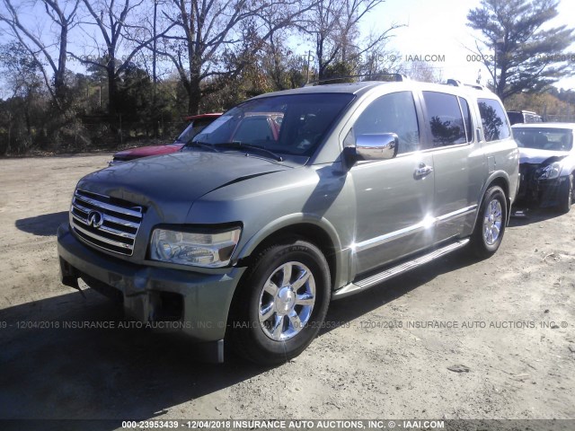 5N3AA08A86N802115 - 2006 INFINITI QX56 GREEN photo 2