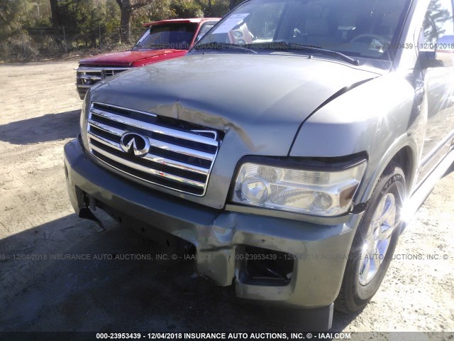 5N3AA08A86N802115 - 2006 INFINITI QX56 GREEN photo 6