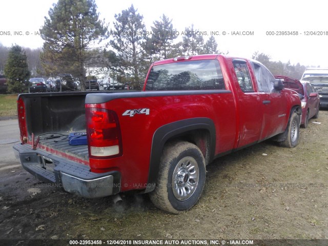 2GTEK190781328640 - 2008 GMC SIERRA K1500 RED photo 4