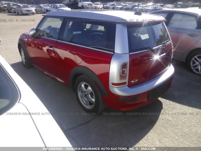 WMWZF3C59BTX81789 - 2011 MINI COOPER CLUBMAN RED photo 3