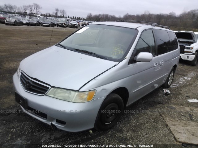 5FNRL18074B055321 - 2004 HONDA ODYSSEY EXL SILVER photo 2