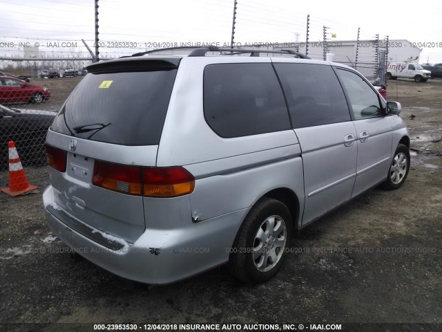 5FNRL18074B055321 - 2004 HONDA ODYSSEY EXL SILVER photo 4