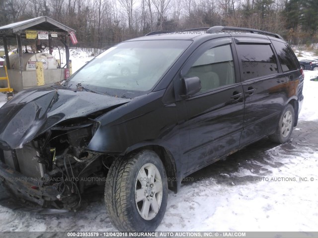 5TDZK23C19S264244 - 2009 TOYOTA SIENNA CE/LE BLACK photo 2