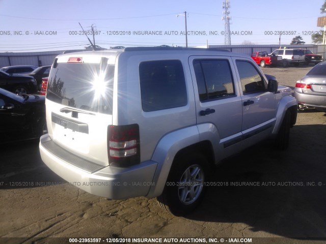 1J4PP2GK4BW524579 - 2011 JEEP LIBERTY SPORT SILVER photo 4