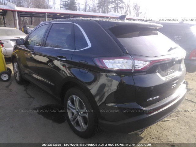 2FMPK4K8XJBC13942 - 2018 FORD EDGE TITANIUM BLACK photo 3