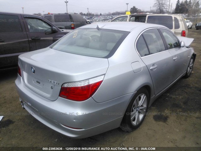 WBANV13549C153509 - 2009 BMW 528 XI SILVER photo 4