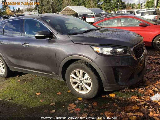 5XYPGDA51KG450958 - 2019 KIA SORENTO LX/L GRAY photo 14