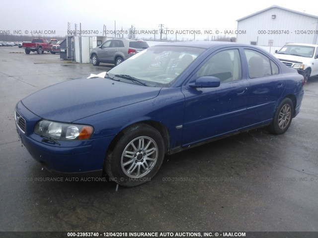 YV1RS64A042399794 - 2004 VOLVO S60 BLUE photo 2