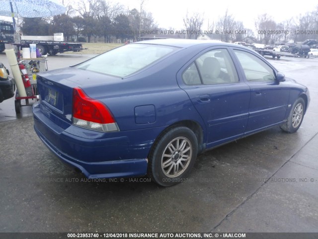 YV1RS64A042399794 - 2004 VOLVO S60 BLUE photo 4