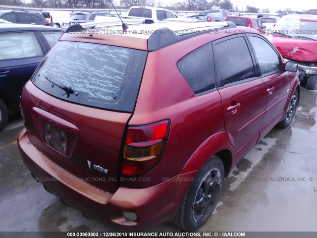 5Y2SL638X5Z402213 - 2005 PONTIAC VIBE RED photo 4