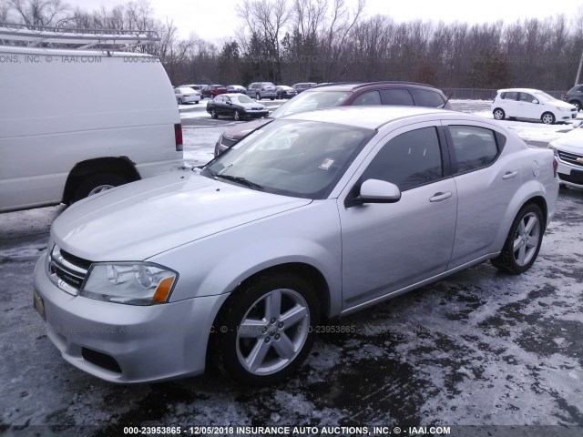 1B3BD1FB3BN561117 - 2011 DODGE AVENGER MAINSTREET SILVER photo 2