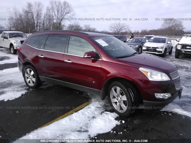 1GNLVHED4AS115142 - 2010 CHEVROLET TRAVERSE LTZ RED photo 1