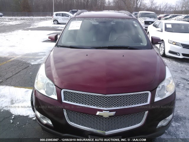 1GNLVHED4AS115142 - 2010 CHEVROLET TRAVERSE LTZ RED photo 6