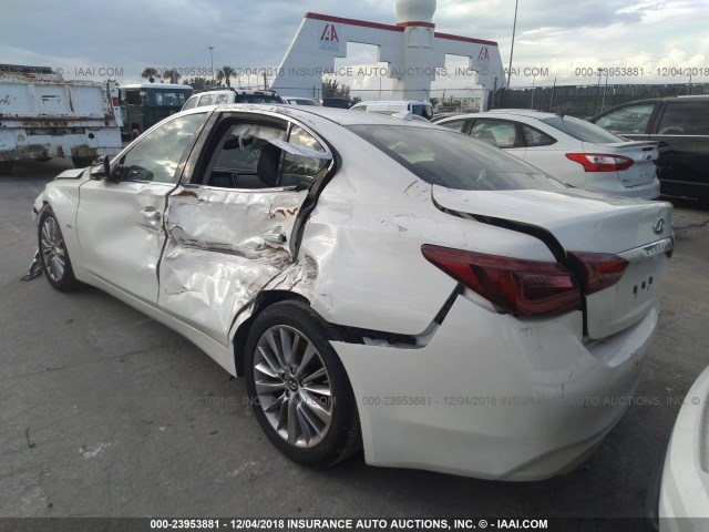 JN1EV7AP8JM355247 - 2018 INFINITI Q50 LUXE/SPORT WHITE photo 3