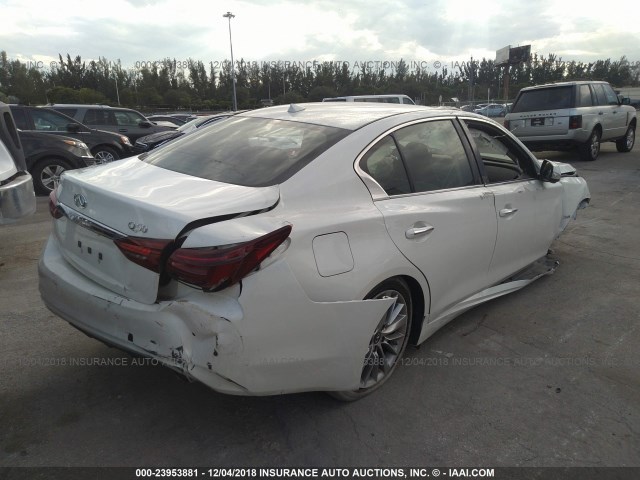 JN1EV7AP8JM355247 - 2018 INFINITI Q50 LUXE/SPORT WHITE photo 4