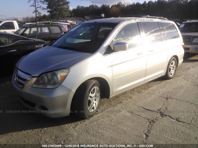 5FNRL38756B440629 - 2006 HONDA ODYSSEY EXL SILVER photo 2