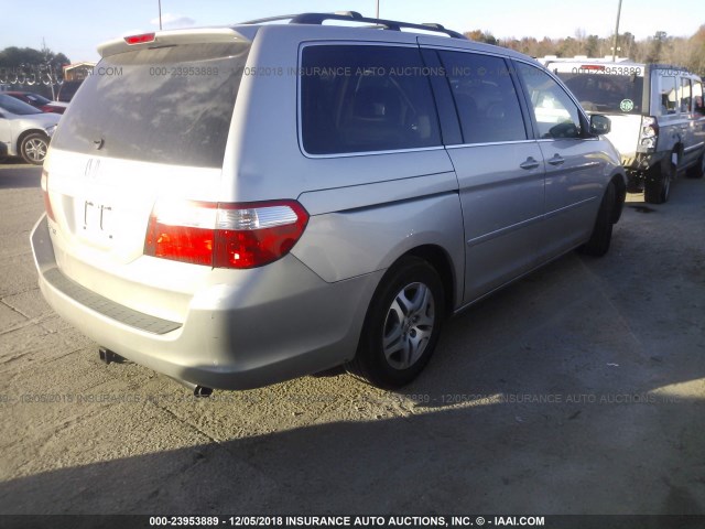 5FNRL38756B440629 - 2006 HONDA ODYSSEY EXL SILVER photo 4