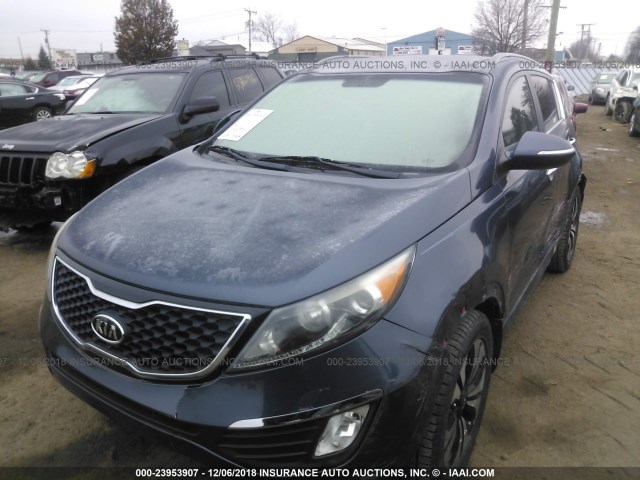 KNDPC3A63C7177843 - 2012 KIA SPORTAGE SX BLUE photo 2