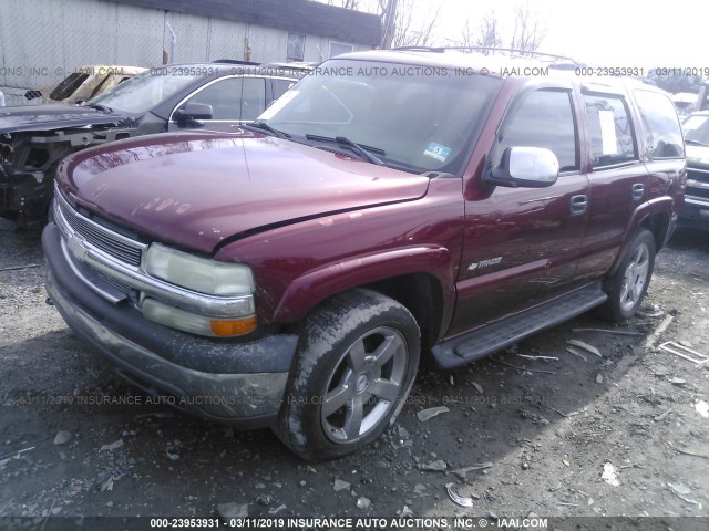 1GNEK13Z23R117585 - 2003 CHEVROLET TAHOE K1500 BURGUNDY photo 2