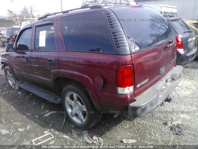 1GNEK13Z23R117585 - 2003 CHEVROLET TAHOE K1500 BURGUNDY photo 3