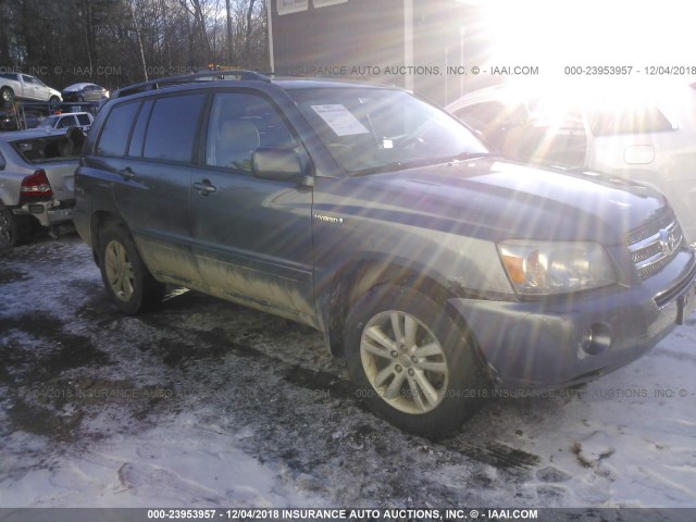 JTEEW21A070043704 - 2007 TOYOTA HIGHLANDER HYBRID Light Blue photo 1