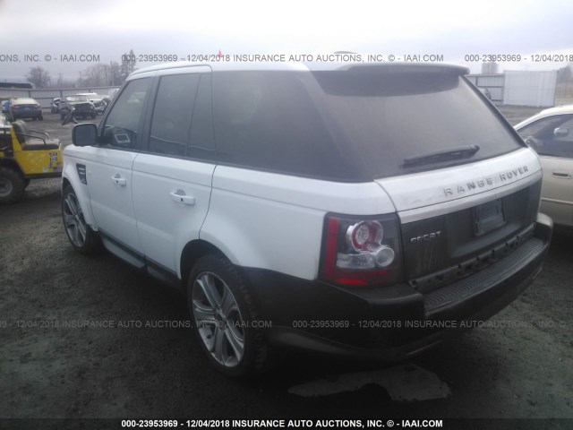 SALSK2D41DA809351 - 2013 LAND ROVER RANGE ROVER SPORT LUX WHITE photo 3