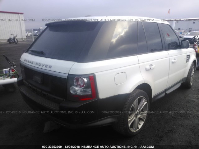 SALSK2D41DA809351 - 2013 LAND ROVER RANGE ROVER SPORT LUX WHITE photo 4