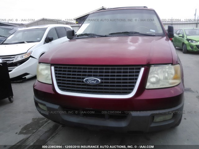1FMRU15WX4LB75337 - 2004 FORD EXPEDITION XLT RED photo 6