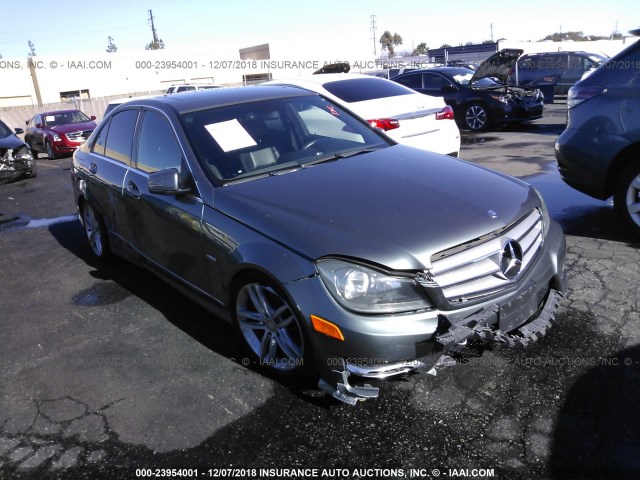 WDDGF4HB5CA650702 - 2012 MERCEDES-BENZ C 250 GRAY photo 1