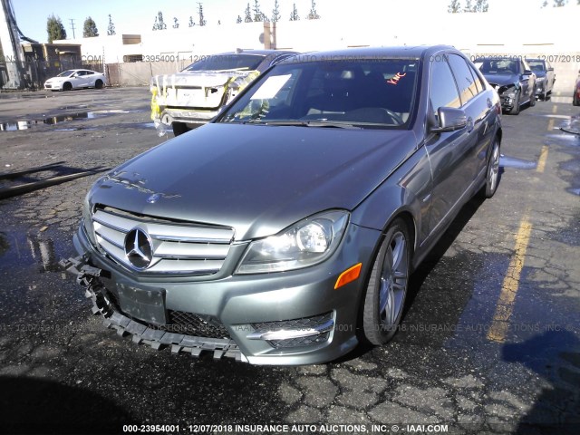 WDDGF4HB5CA650702 - 2012 MERCEDES-BENZ C 250 GRAY photo 2