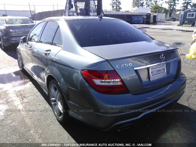 WDDGF4HB5CA650702 - 2012 MERCEDES-BENZ C 250 GRAY photo 3