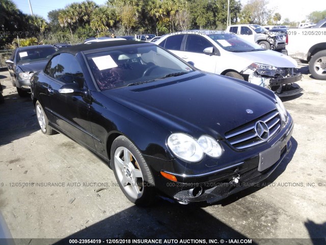 WDBTK72F77T075187 - 2007 MERCEDES-BENZ CLK 550 BLACK photo 1