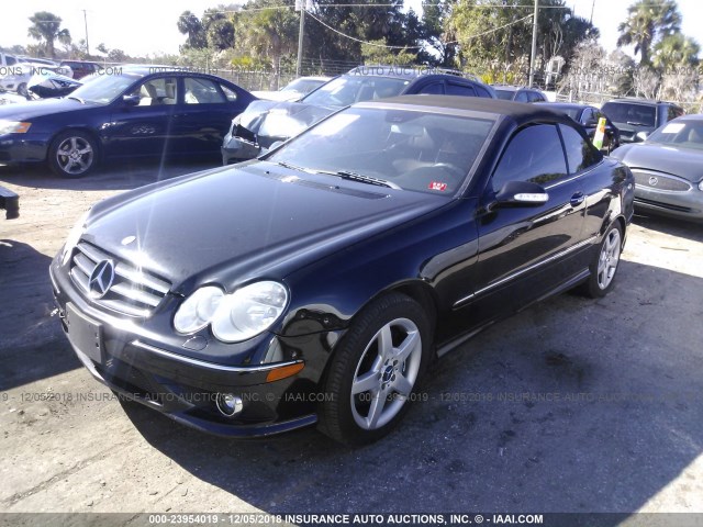 WDBTK72F77T075187 - 2007 MERCEDES-BENZ CLK 550 BLACK photo 2