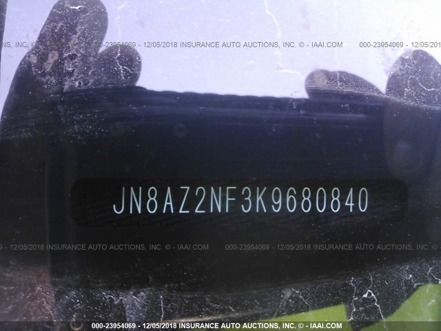 JN8AZ2NF3K9680840 - 2019 INFINITI QX80 BLACK photo 9