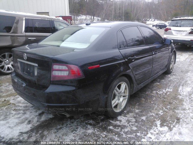 19UUA66207A011547 - 2007 ACURA TL BLACK photo 4