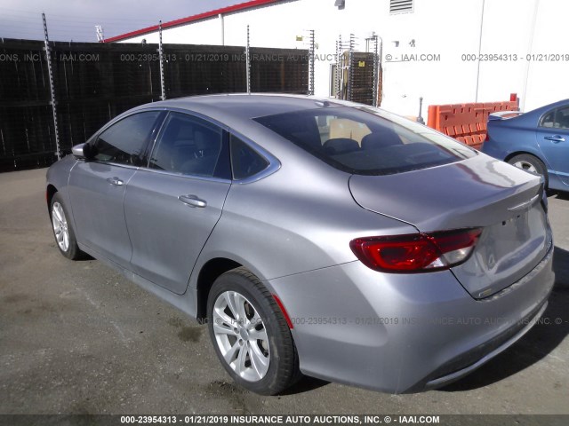 1C3CCCAB6FN590677 - 2015 CHRYSLER 200 LIMITED GRAY photo 3