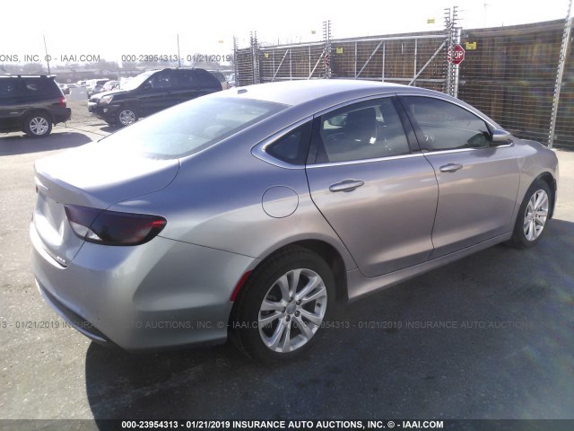 1C3CCCAB6FN590677 - 2015 CHRYSLER 200 LIMITED GRAY photo 4