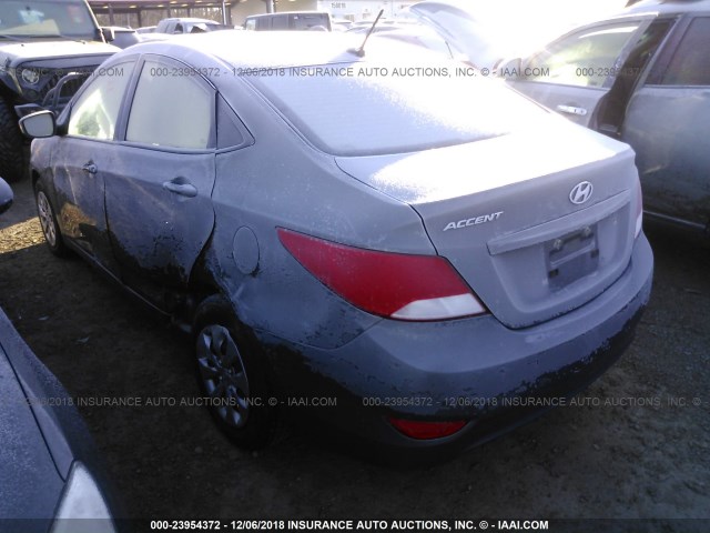 KMHCT4AE0HU293257 - 2017 HYUNDAI ACCENT SE GRAY photo 3