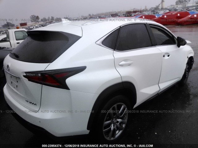 JTJYARBZ0G2033124 - 2016 LEXUS NX 200T/BASE/F SPORT WHITE photo 4